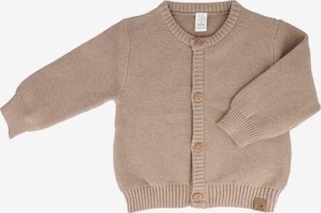 MAXIMO Strickjacke 'GOTS BABY-Strickjacke, Knöpfe' in Braun: Vorderseite