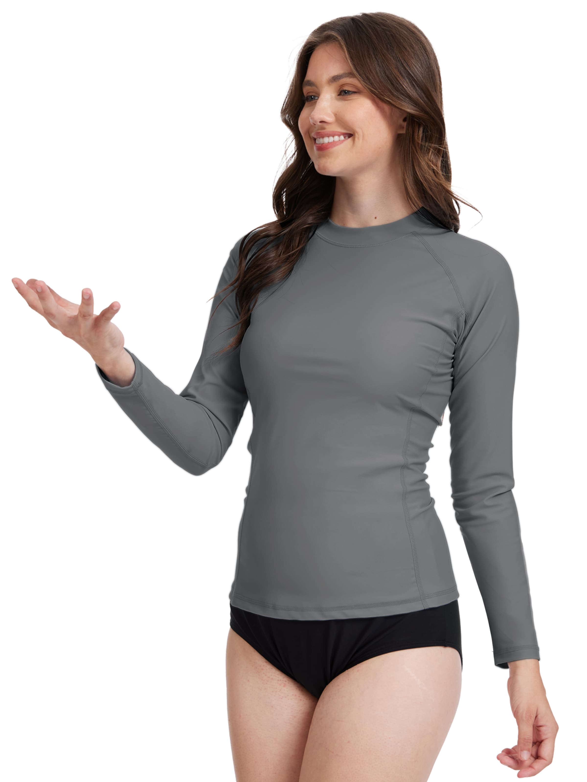 T-shirt fonctionnel 'Sports beach Long Sleeve UPF50+ top' MEETWEE en gris