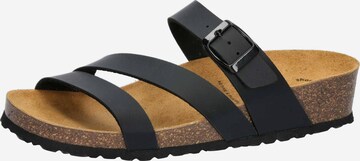 LICO Pantolette 'Natural Glitter' in Schwarz: Vorderseite