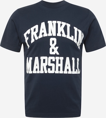 T-Shirt FRANKLIN & MARSHALL en bleu : devant