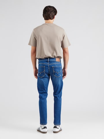 Coupe slim Jean Pepe Jeans en bleu : derrière