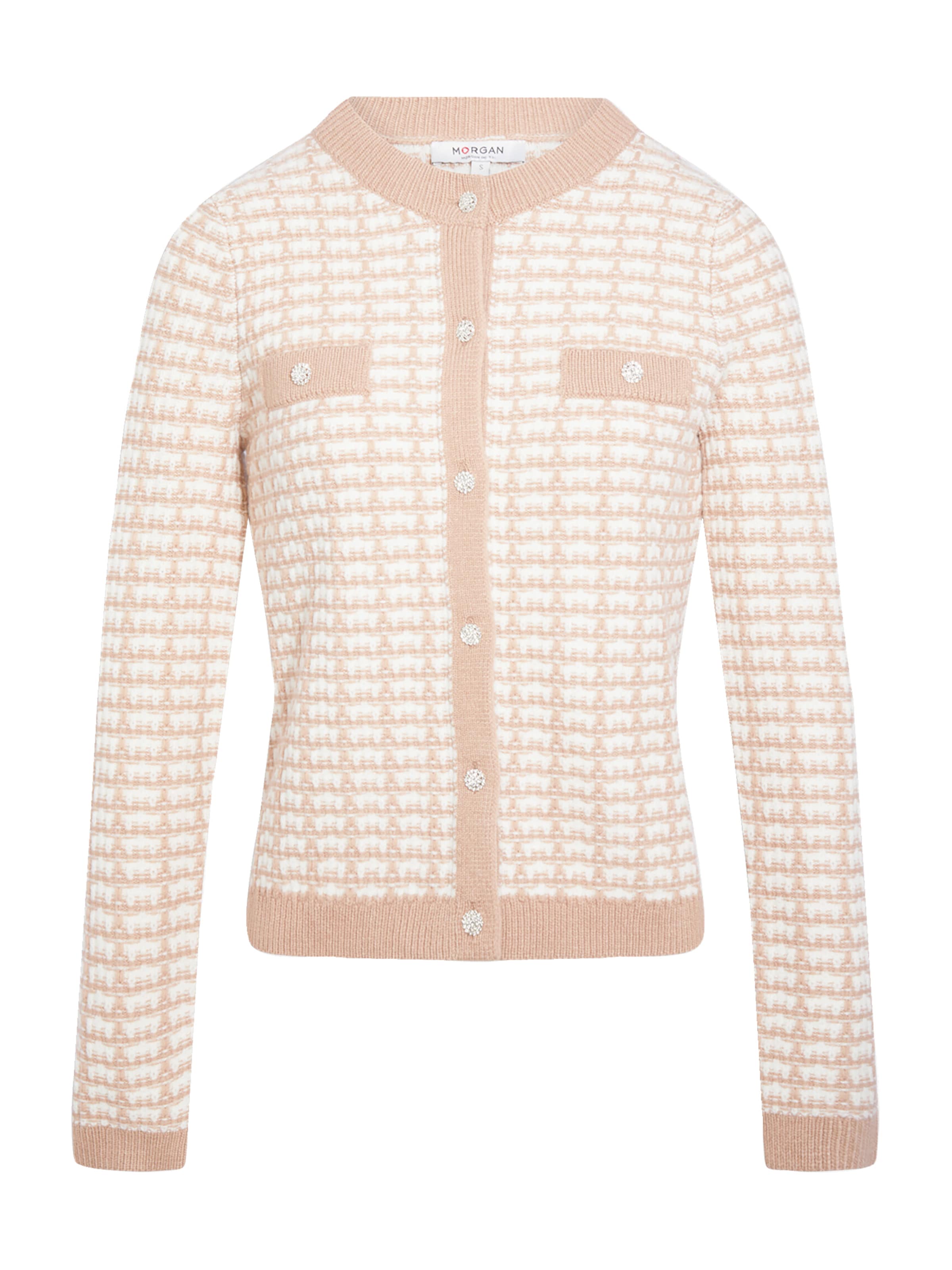 Morgan Gebreid vest '261-MIRES' in Grijs: voorkant