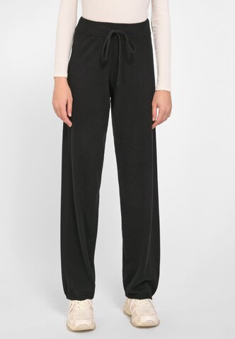 include Loosefit Strickhose Cashmere in Schwarz: Vorderseite