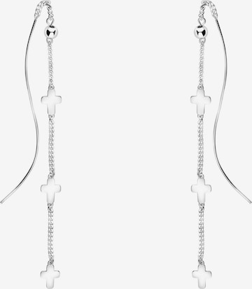 Sofia Milani Earrings 'Cross Ball Chain' in Silver: front