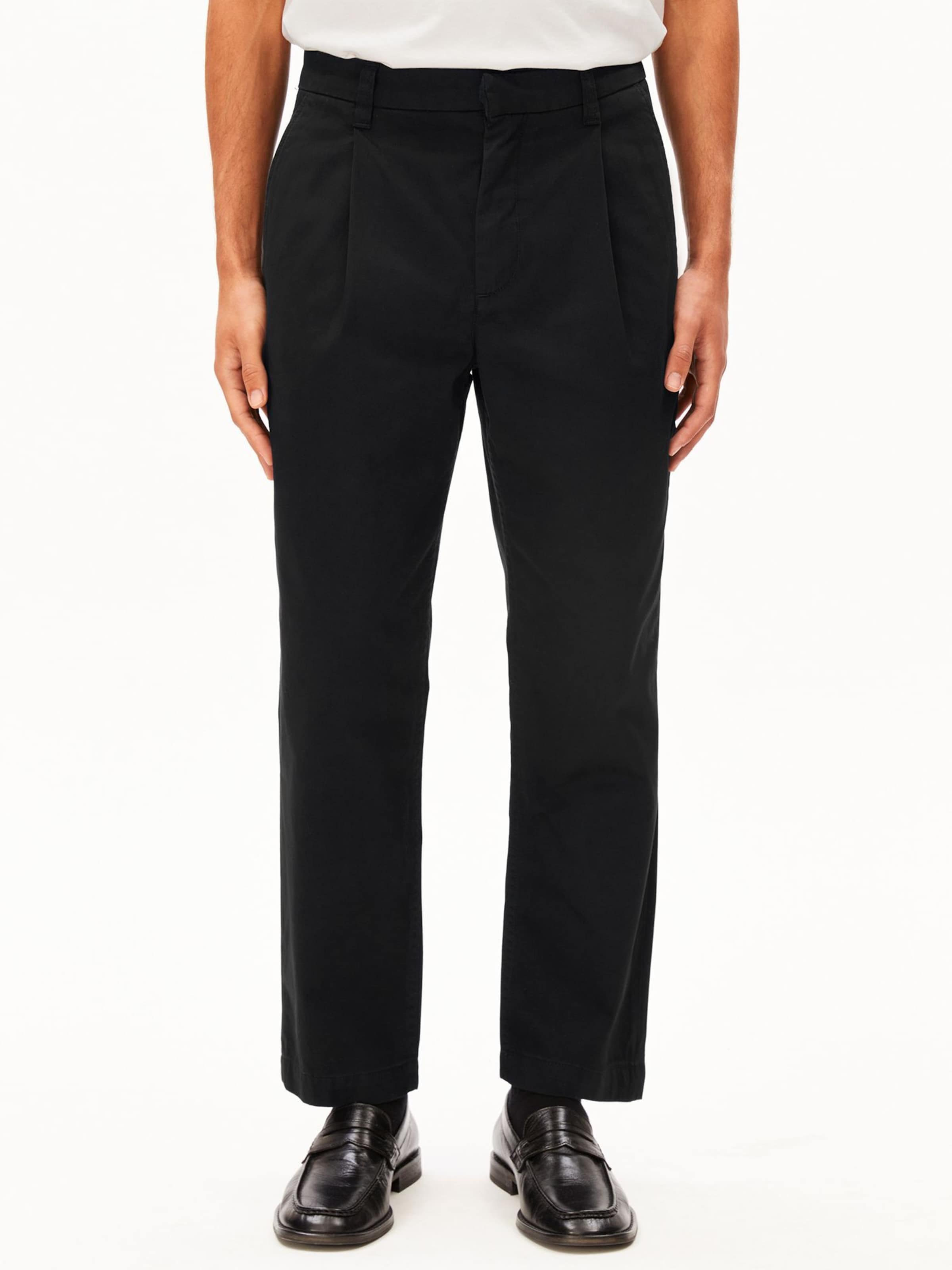 Regular Pantalon chino ARMEDANGELS en noir : devant