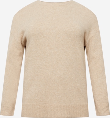 Esprit Curves Sweter w kolorze beżowy: przód