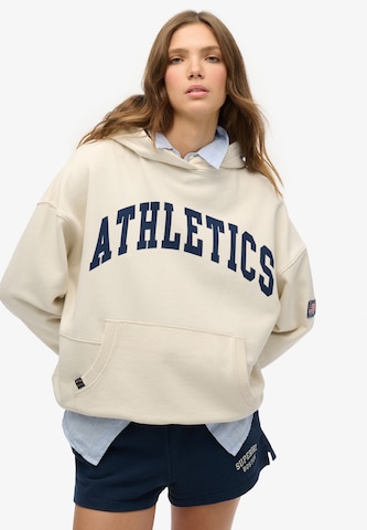 Superdry Sweatshirt 'Athletic Essentials' in White: front