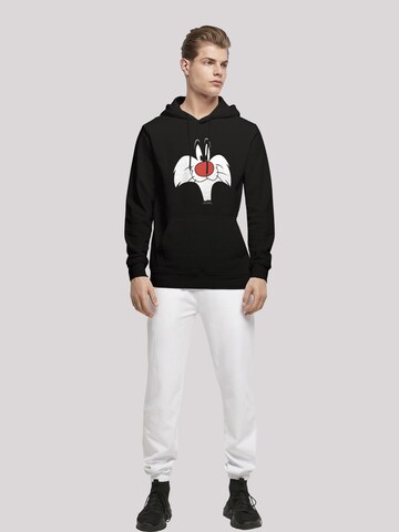 F4NT4STIC Sweatshirt 'Looney Tunes Sylvester Big Face' in Zwart