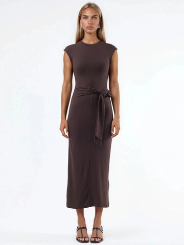 Busem Dress in Brown: front