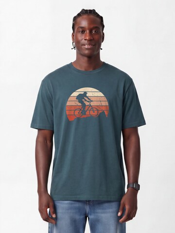 T-Shirt 'Mountainbike Silhouette' Watapparel en vert : devant