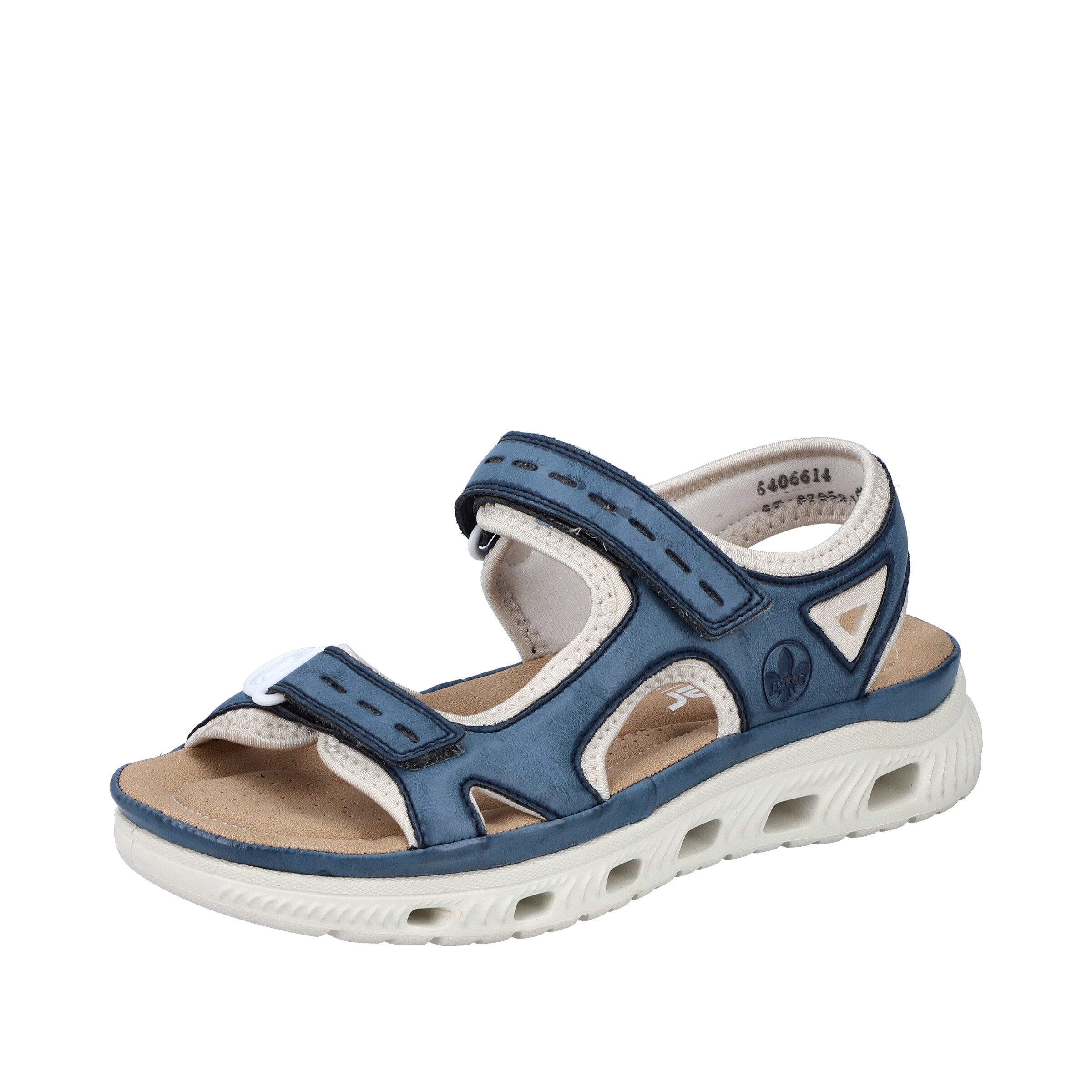 Rieker Hiking Sandals '64066' in Blue: front