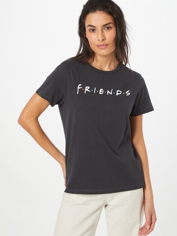 ONLY Shirt 'FRIENDS' in Grijs: voorkant