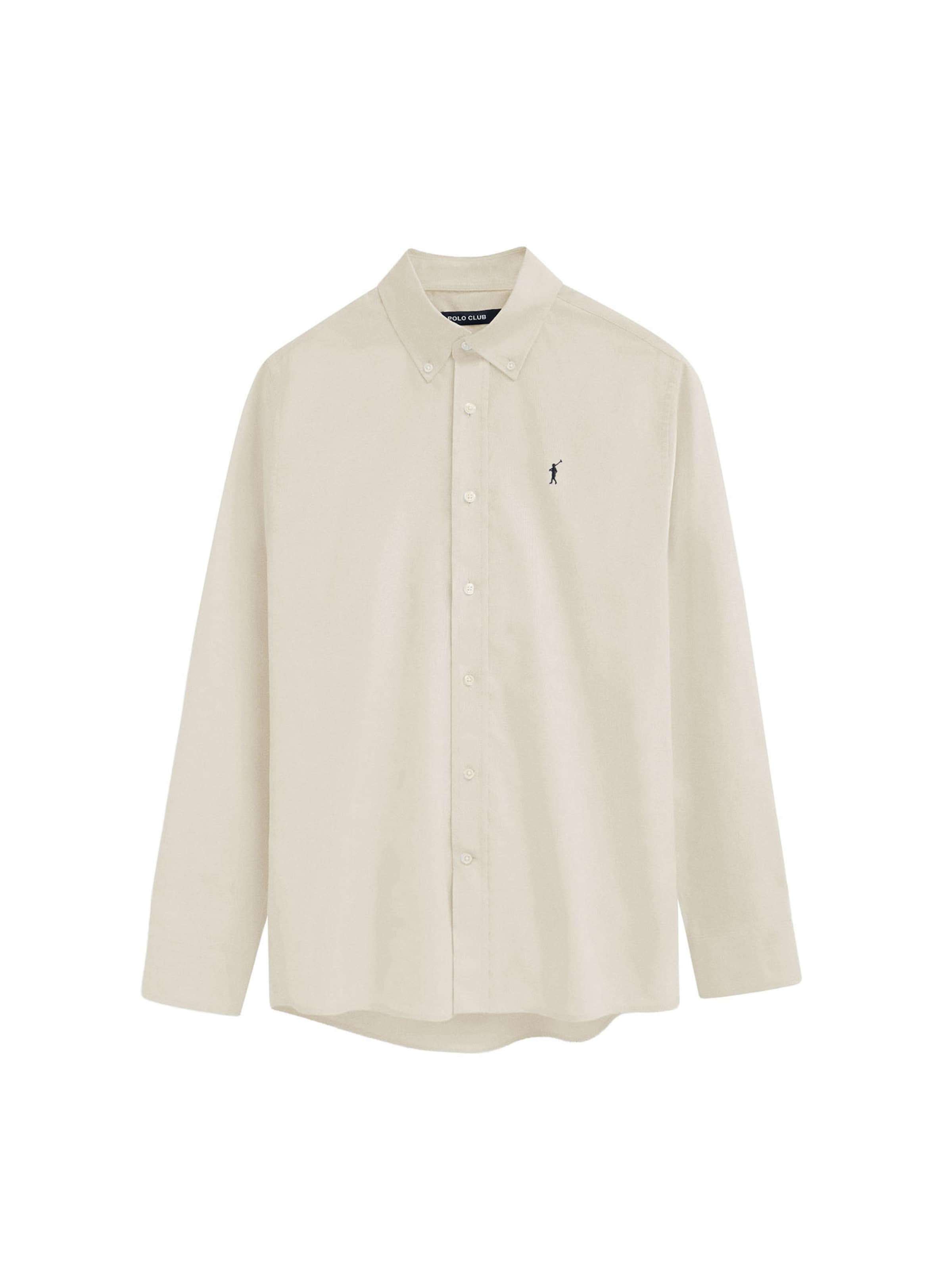 Polo Club Button Up Shirt in Beige: front