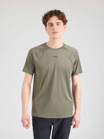BOSS - Camiseta funcional 'Active 1' en verde: frente