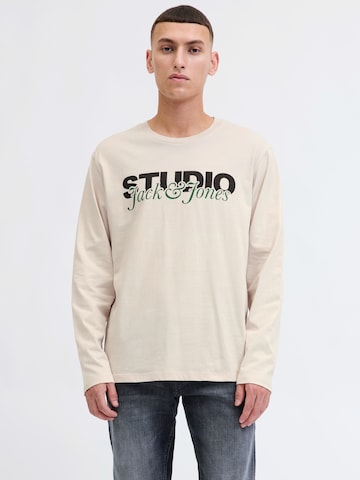 JACK & JONES Tričko 'JJYUKI' – béžová: přední strana