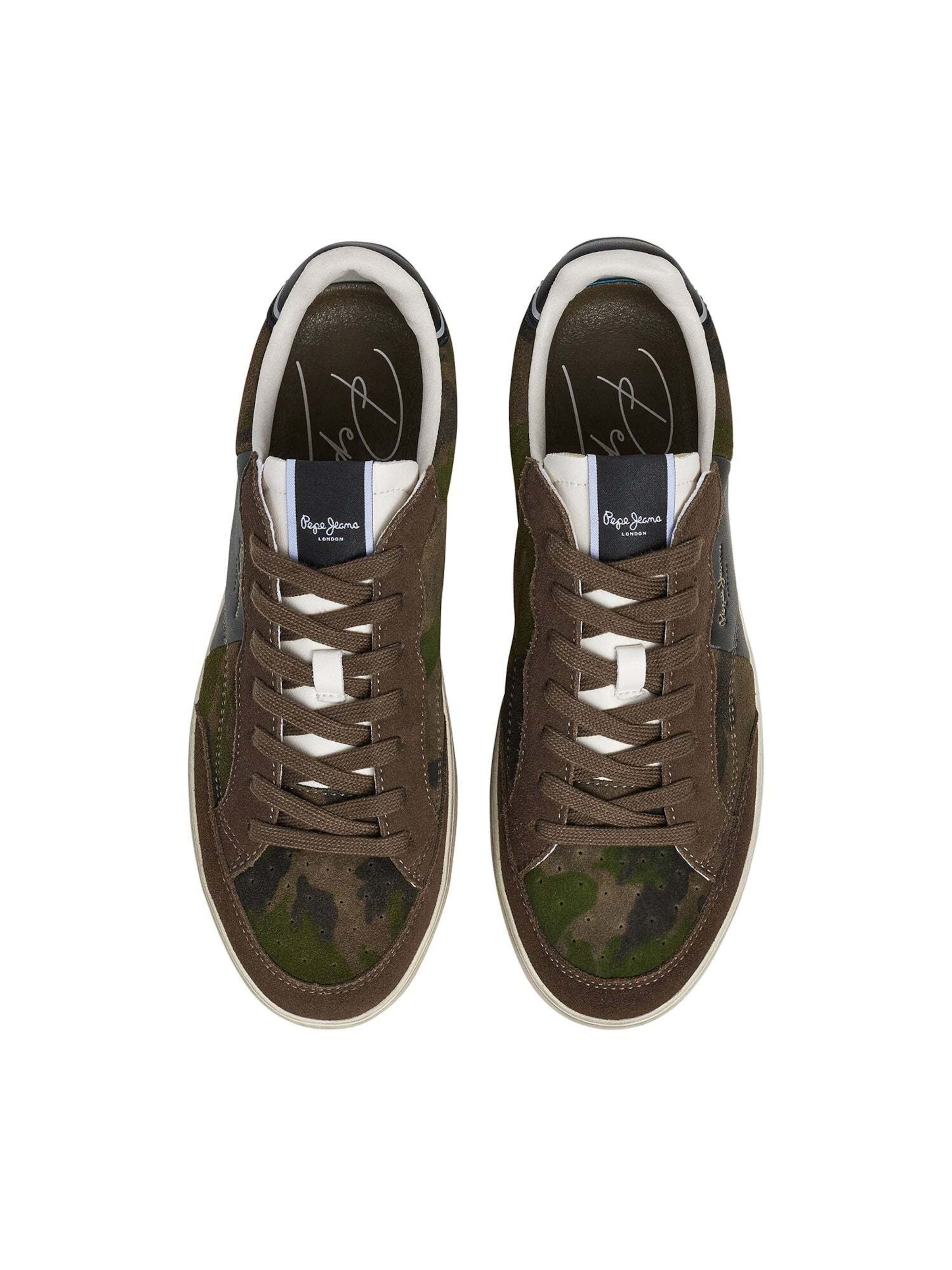 Pepe Jeans Sneakers laag 'Lane Camo' in Groen
