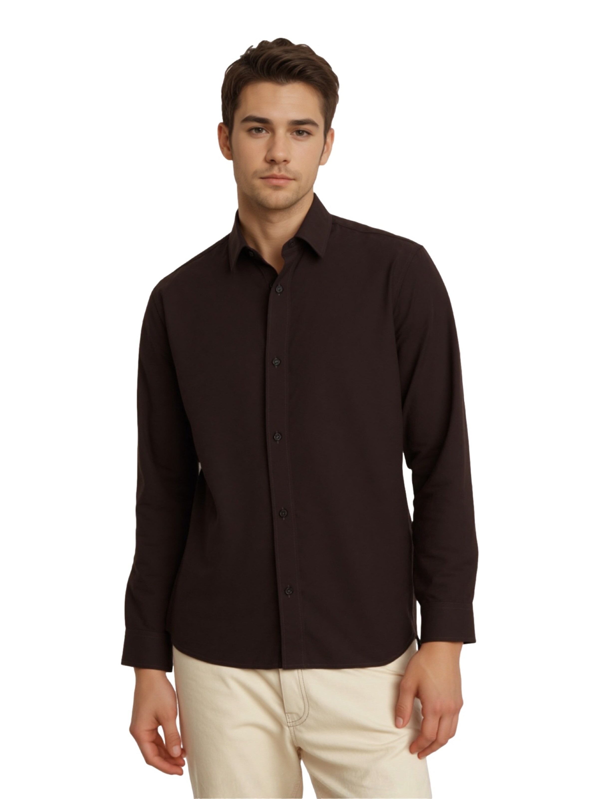 SELECTED HOMME Comfort fit Overhemd 'Sinus' in Bruin: voorkant