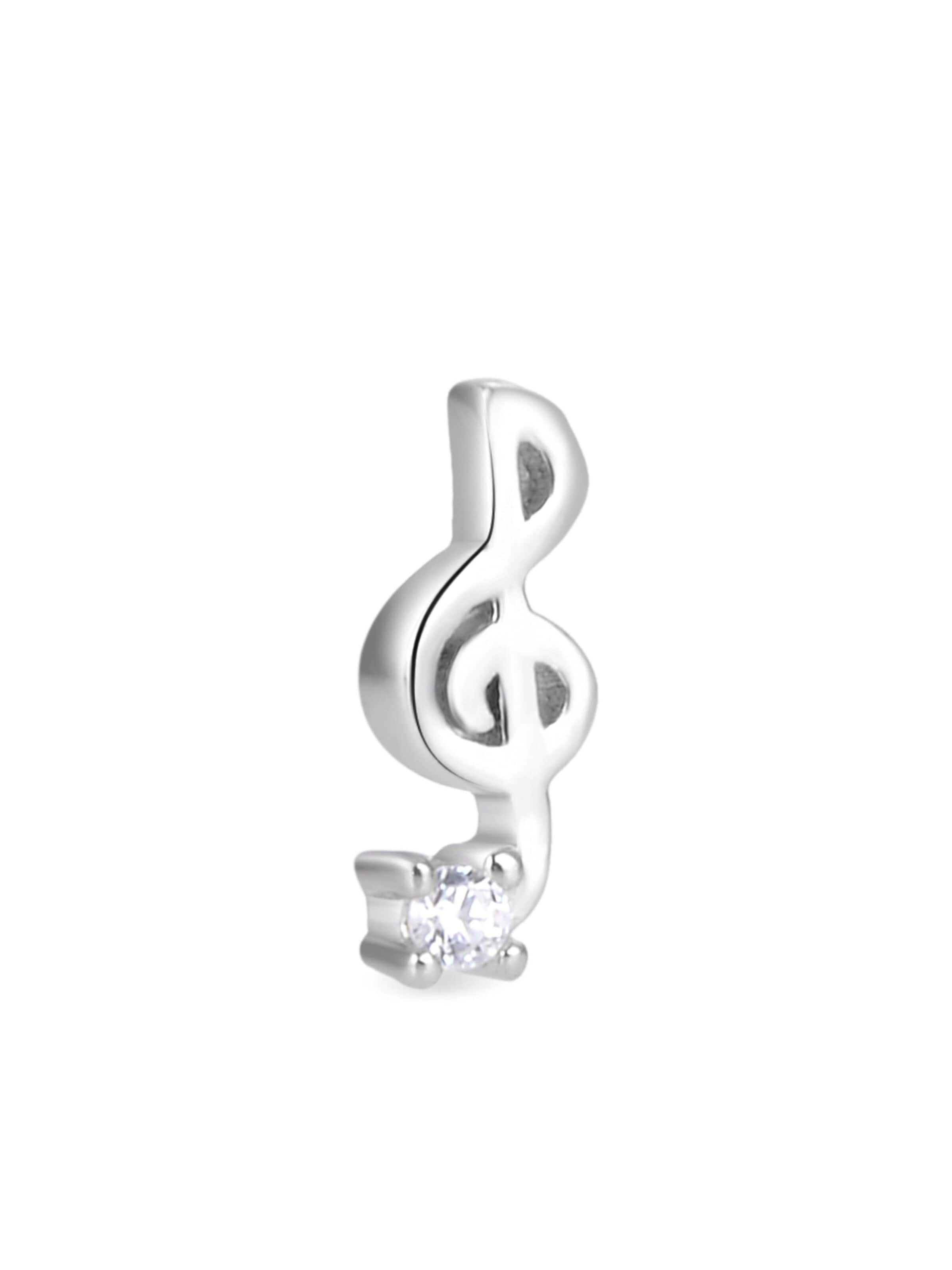 Luxenter Piercingsmycke 'Tiha' i silver: framsida