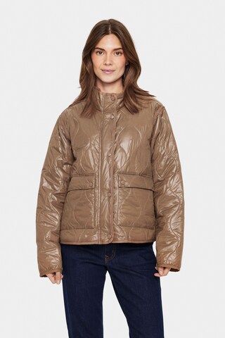 SAINT TROPEZ Jacke 'SZLline' in Braun: Vorderseite