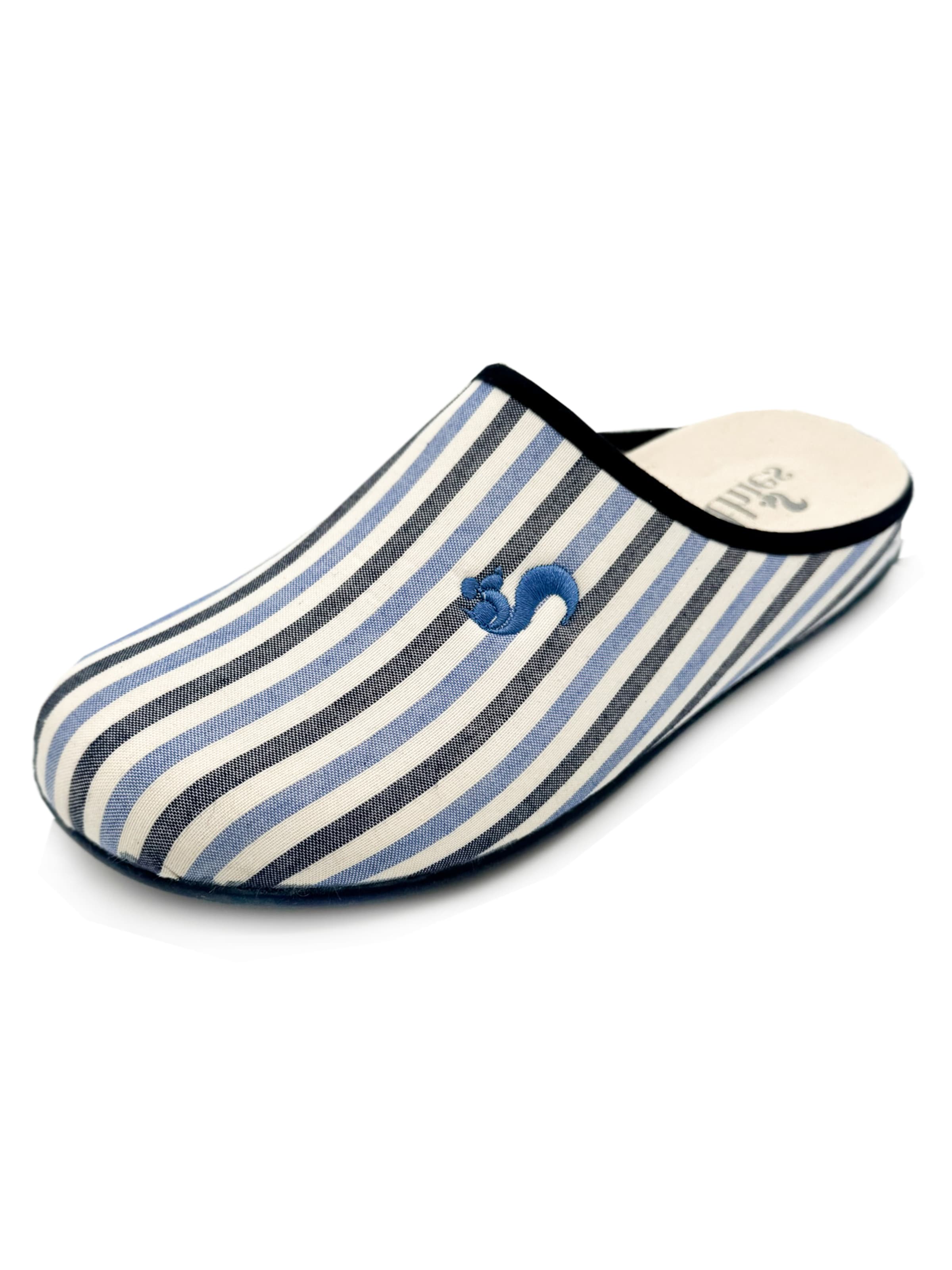 thies Pantolette 'Mule 'thies 1856 ® Eco Pyjama Slipper'‌‌‌‌‌ in Blau: Vorderseite