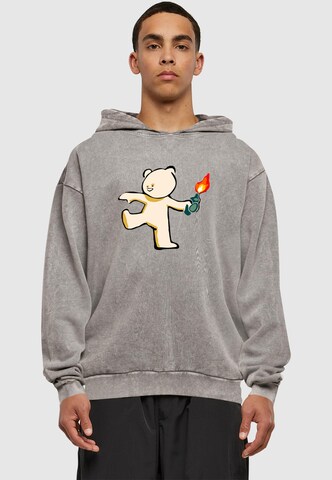 Merchcode Sweatshirt 'Molotov Teddy' in Grau: Vorderseite