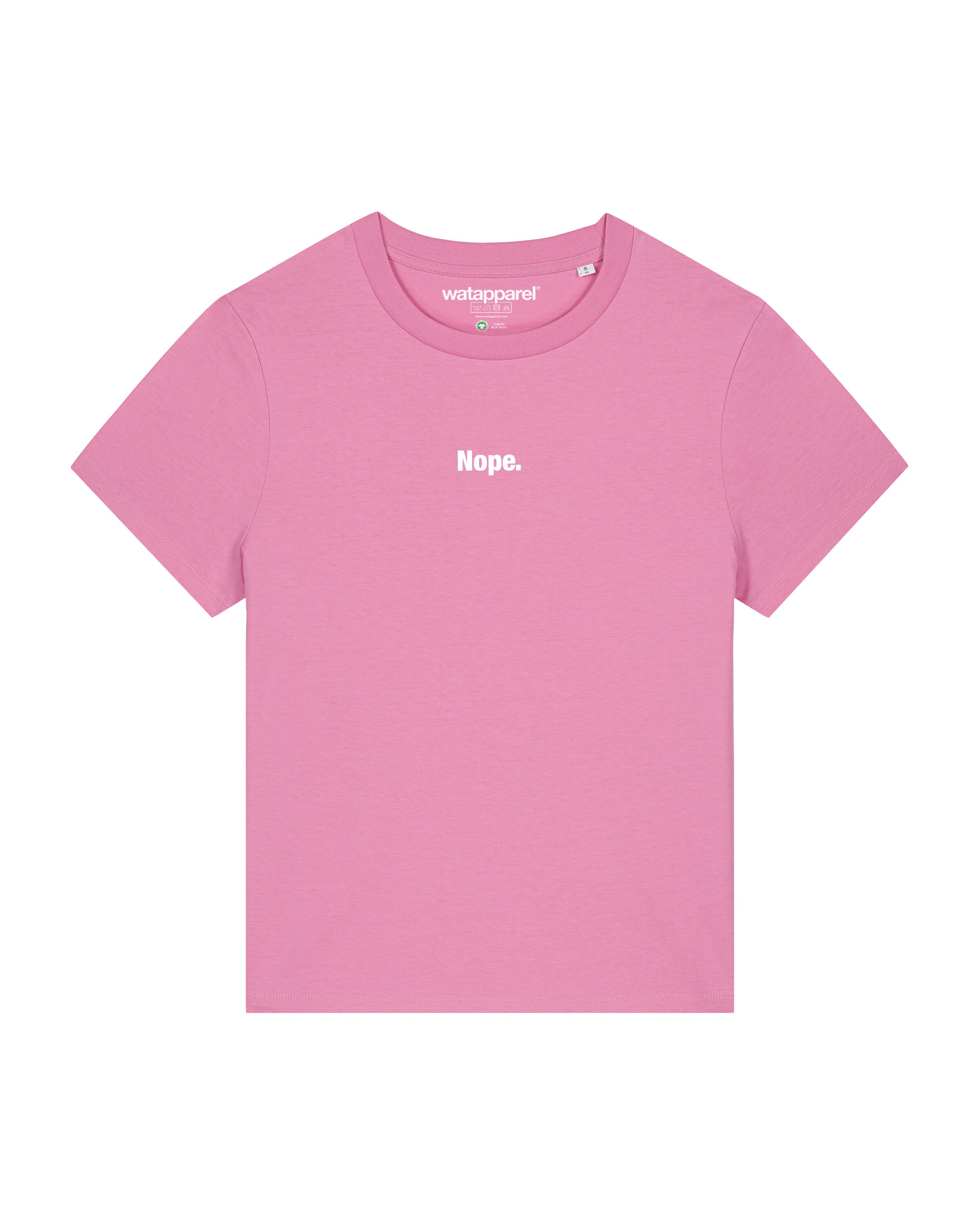 Maglietta ' Nope ' di Watapparel in rosa: frontale