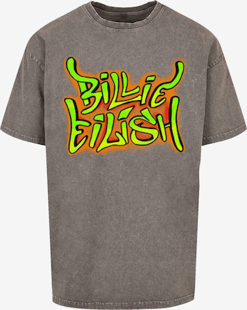 F4NT4STIC Shirt 'Billie Eilish' in Grey: front