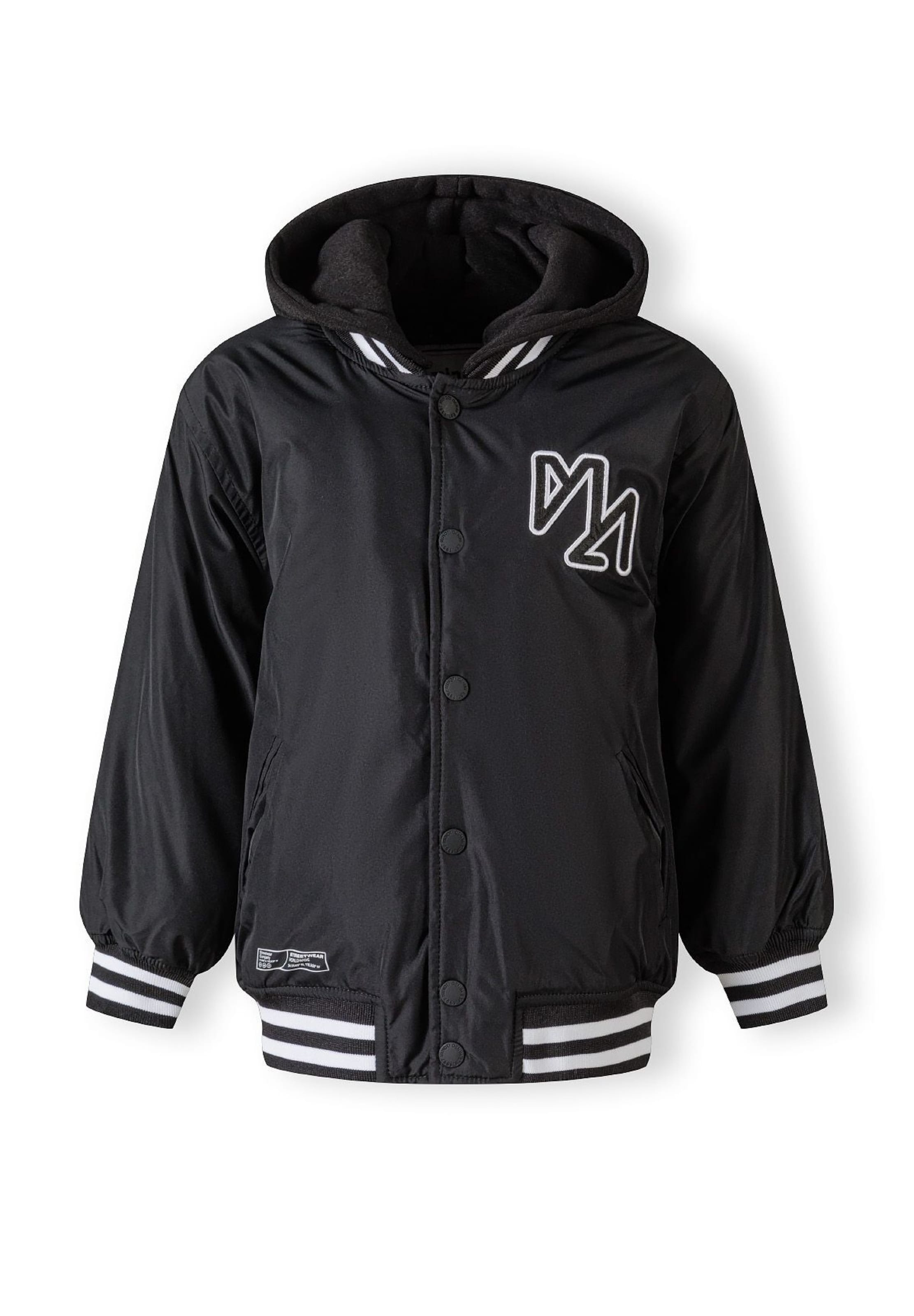 MINOTI Φθινοπωρινό και ανοιξιάτικο μπουφάν σε μαύρο: μπροστά