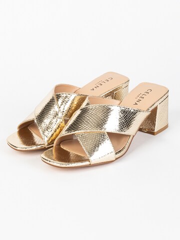 Celena Pantolette 'Carah' in Gold