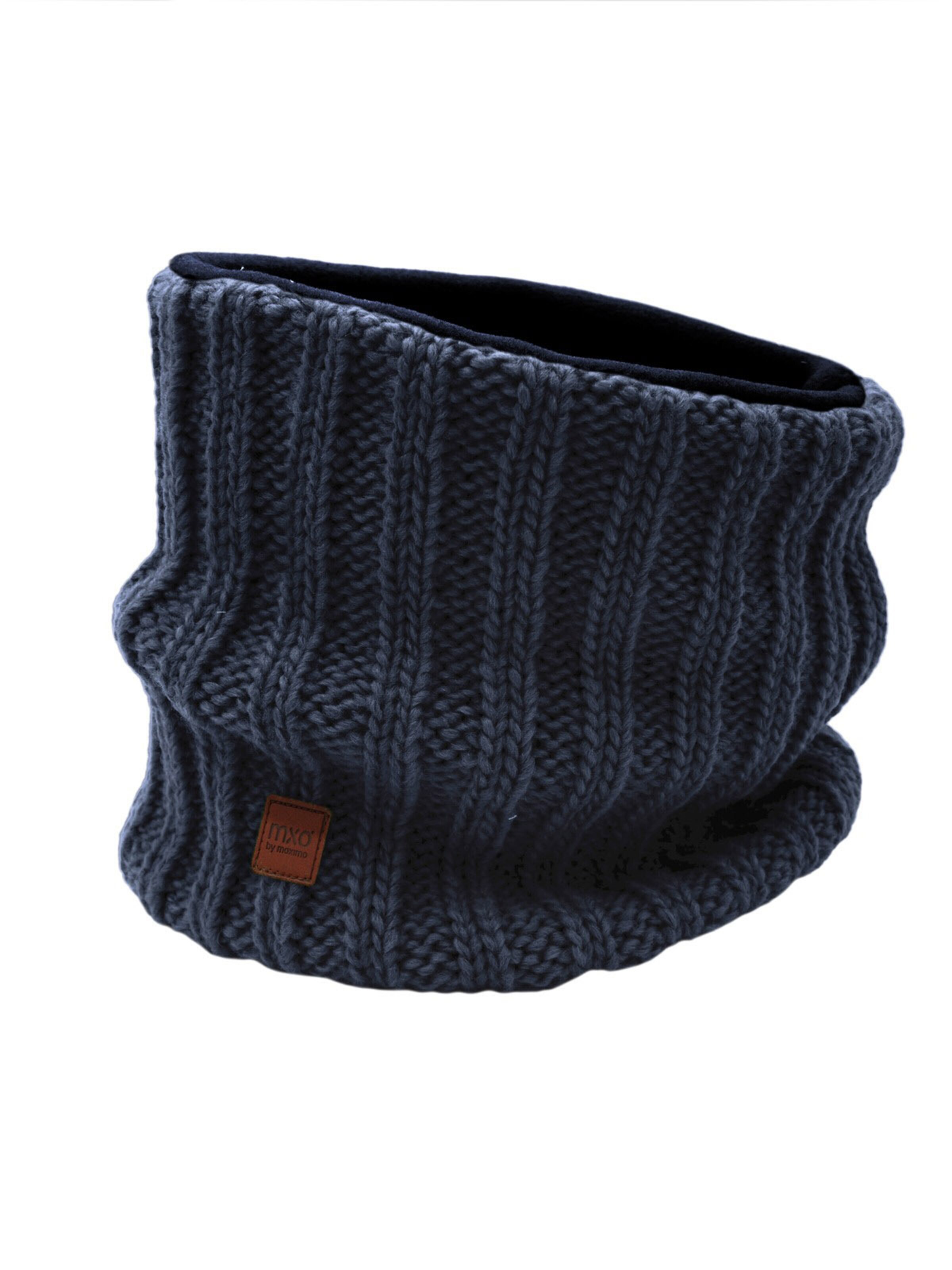 MAXIMO Schal 'KIDS-Tube, Rippe'‌‌‌‌‌‌‌‌‌‌ in Blau: Vorderseite