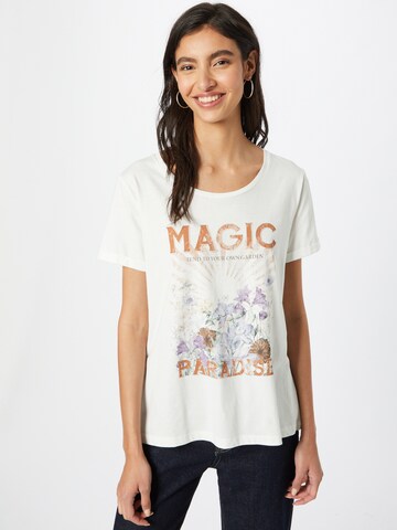 T-shirt 'CR Nicoline' Cream en blanc : devant