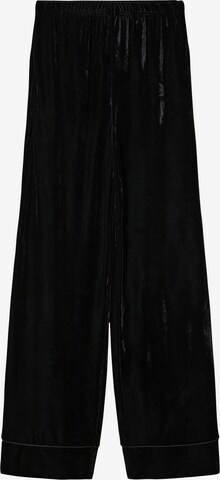 Wide leg Pantaloni 'Xbed' de la MANGO pe negru: față