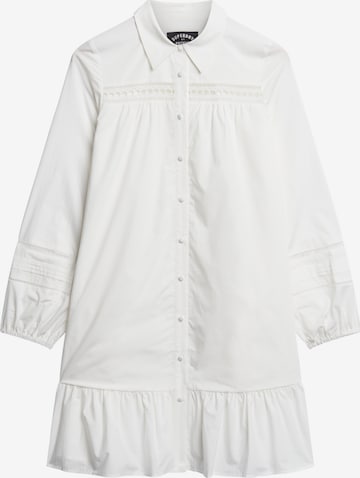 Robe-chemise Superdry en blanc : devant