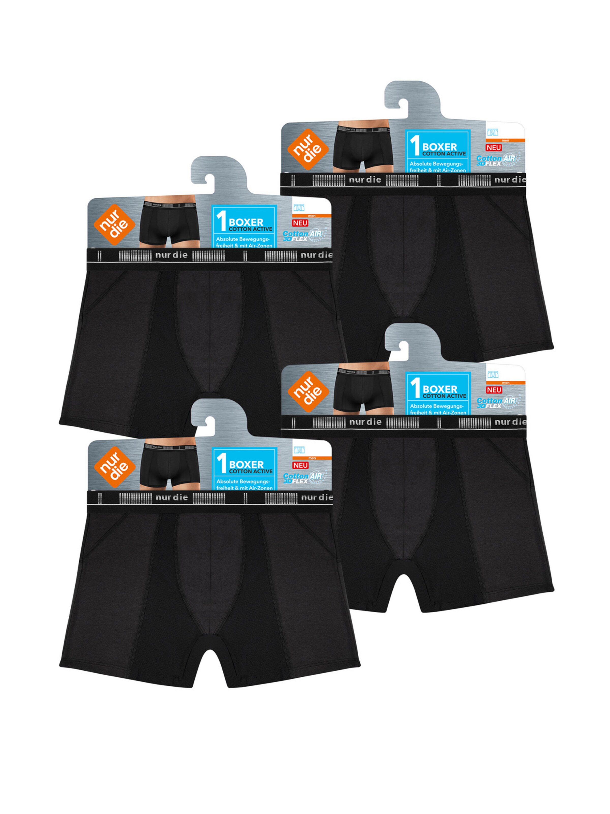 Nur Die Boxer shorts ' Boxer 3D-Flex Air Retroshorts ' in Black: front