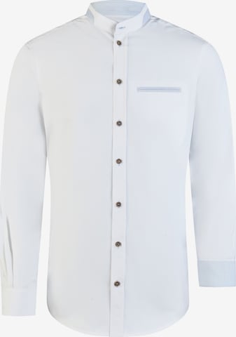 Coupe slim Chemise folklorique 'Haibach' SPIETH & WENSKY en blanc : devant