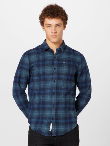 GARCIA Regular fit Button Up Shirt in Blue: front