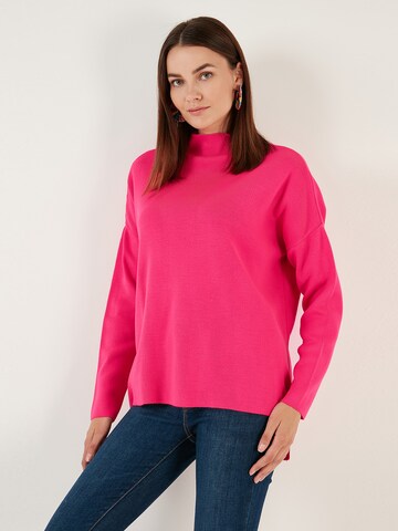 Pullover di LELA in rosa: frontale