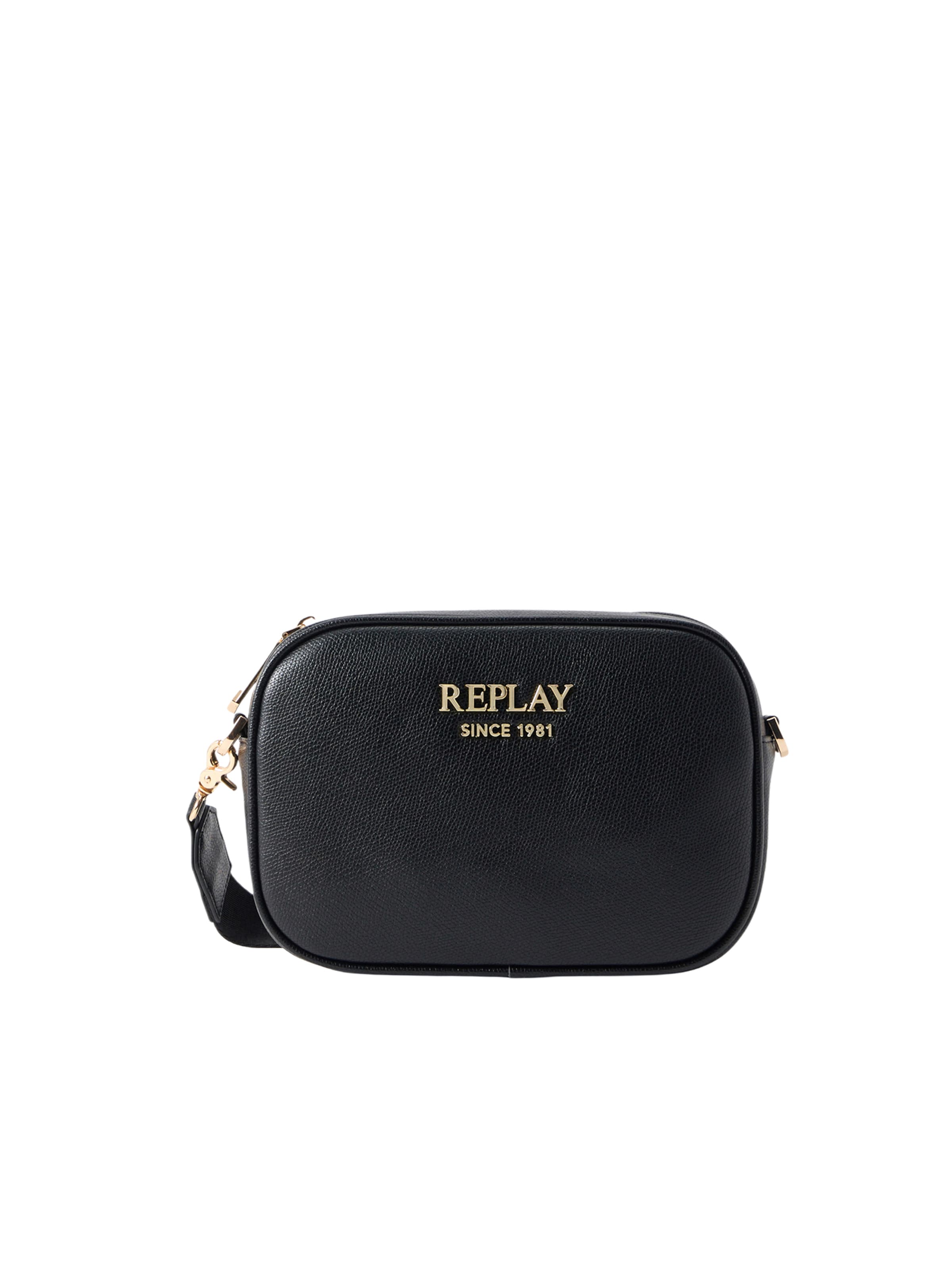 REPLAY Crossbody Bag in Black: front