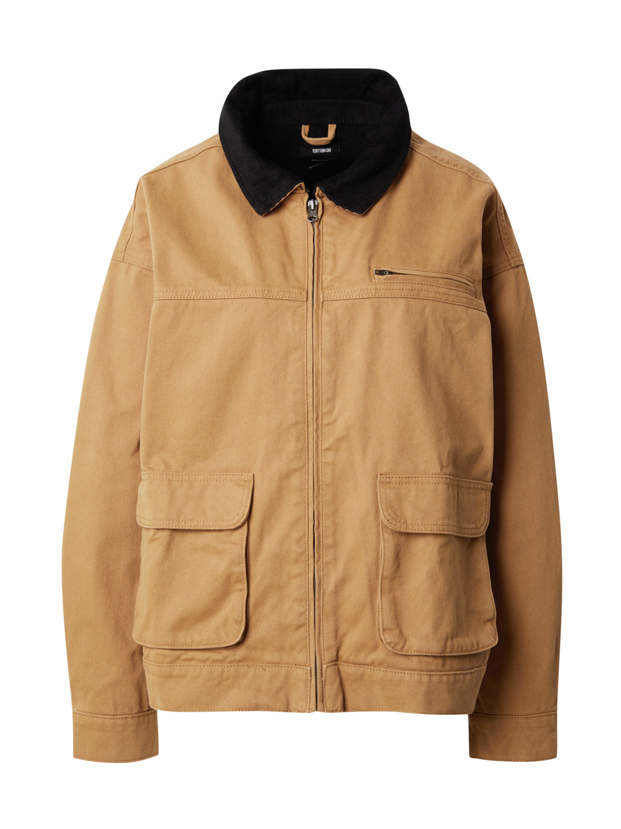 Cotton On Přechodná bunda – hnědá: přední strana