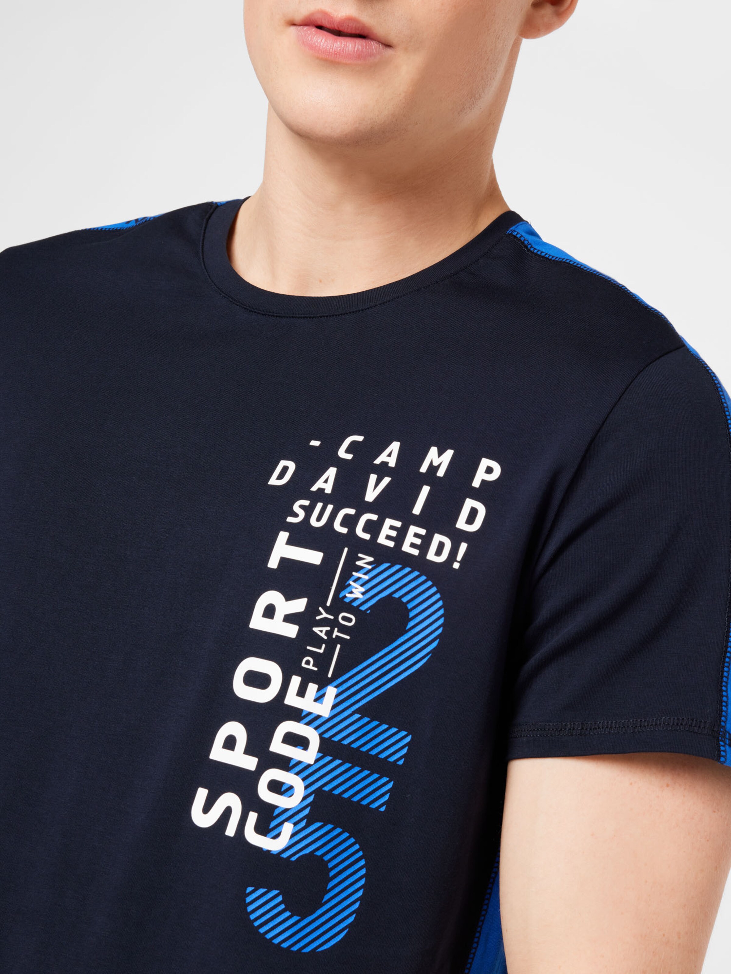 Männer Große Größen CAMP DAVID T-Shirt in Blau, Marine - ZC40180