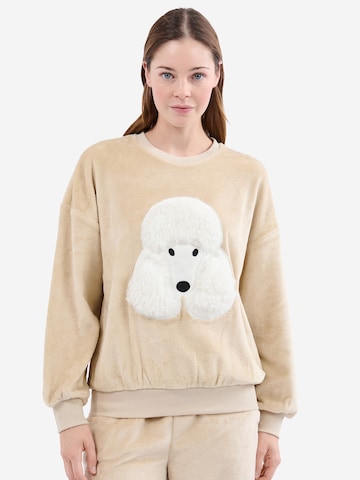 ETAM - Camiseta para dormir 'HUGO' en beige: frente