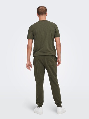 Only & Sons Tapered Broek 'Tom' in Groen