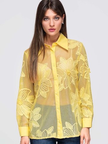 Ombre Blouse in Geel