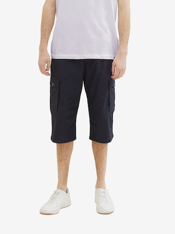 TOM TAILOR Regular Cargo Pants in Blue: front