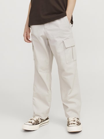 Jack & Jones Junior Szeroka nogawka Spodnie 'JPSTKane JJBarkley' w kolorze beżowy: przód