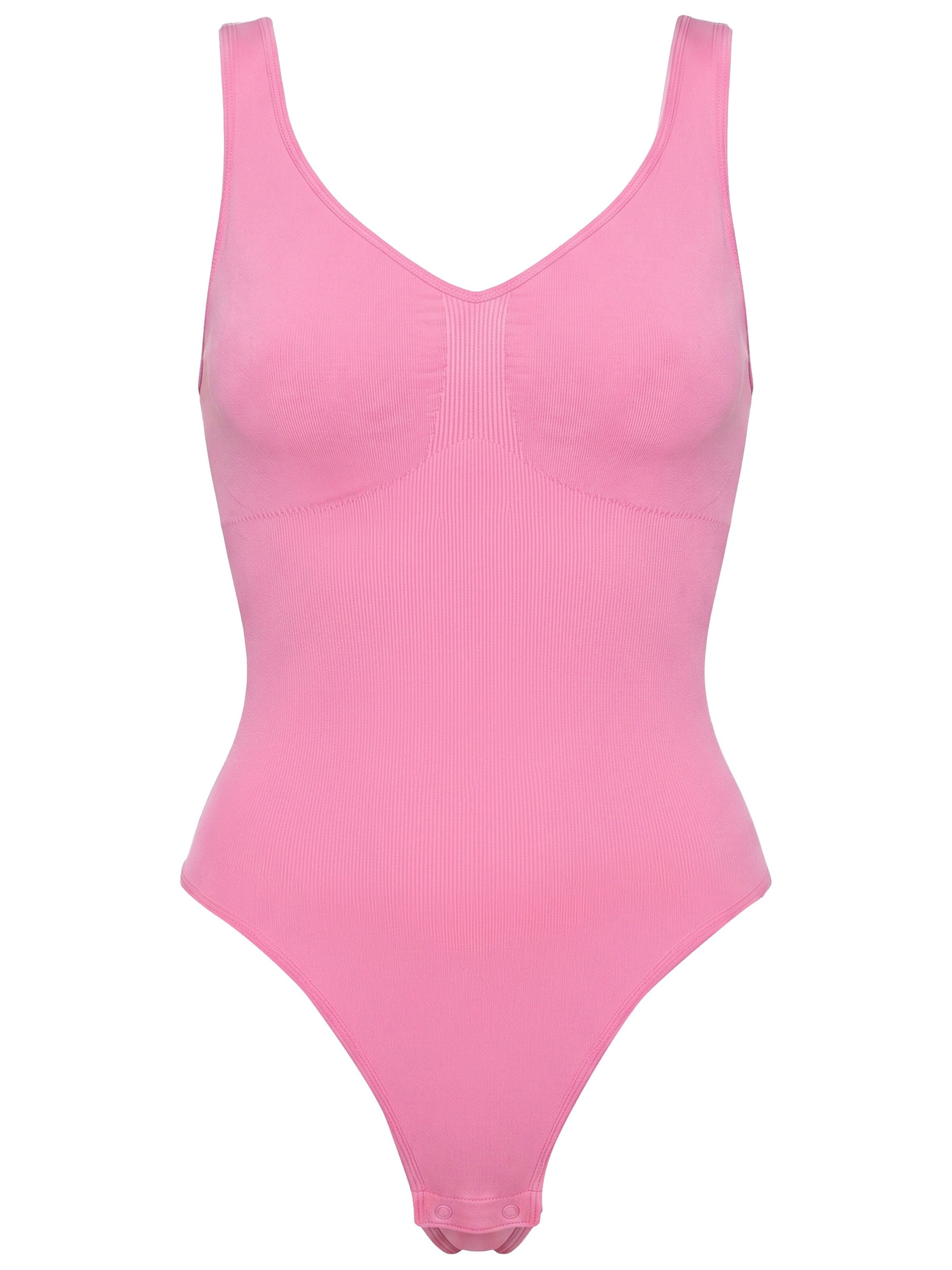 SASSYCLASSY Shaping bodysuit in Pink: front