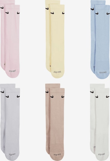 NIKE Sportsocken in hellblau / pastellgelb / pastelllila / pastellpink, Produktansicht