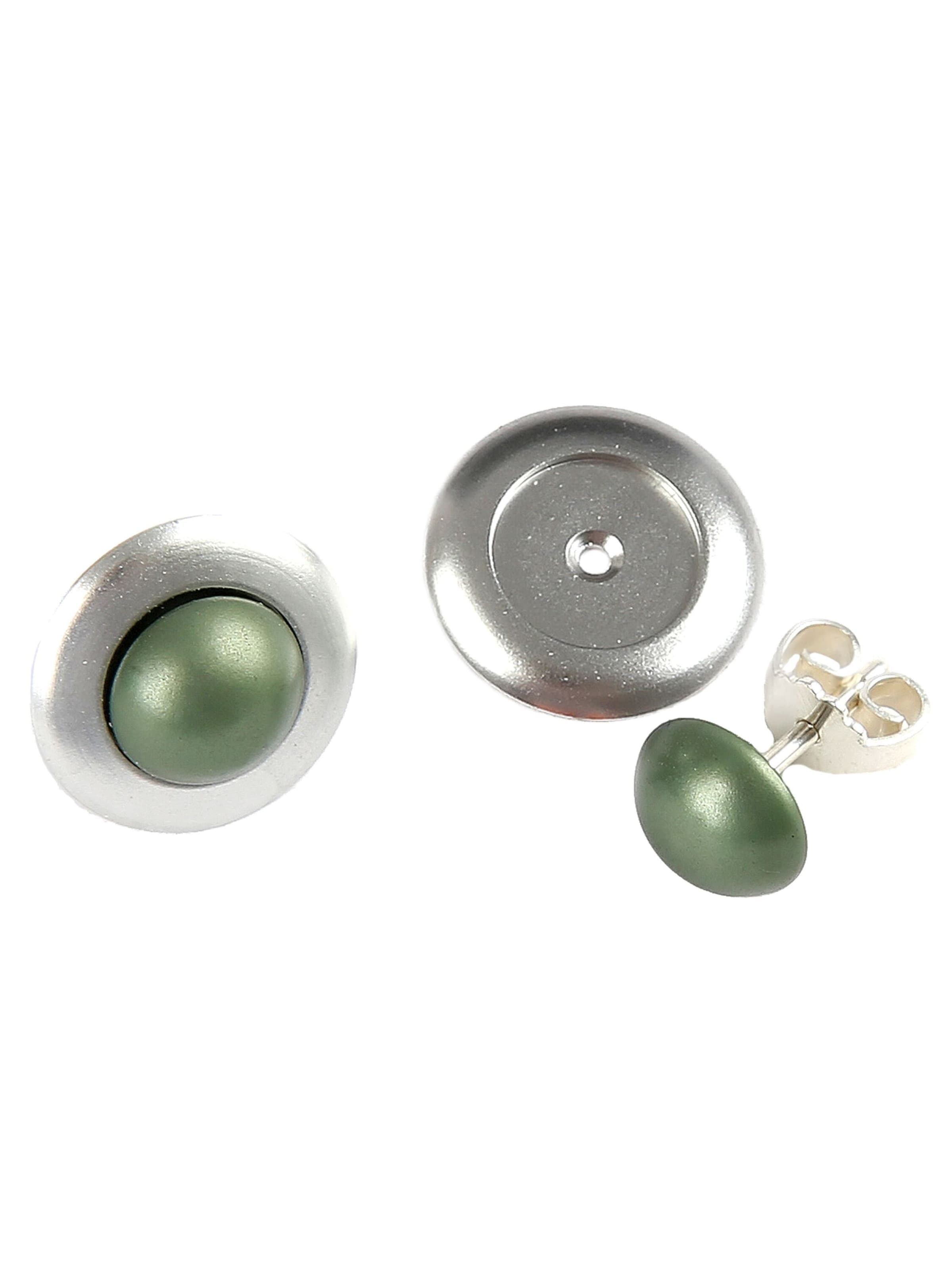 Boucles d'oreilles DeMarie en vert : devant