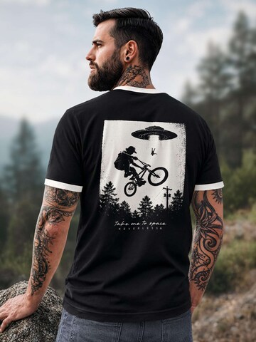 Neverless Shirt 'BMX Ufo Space' in Black