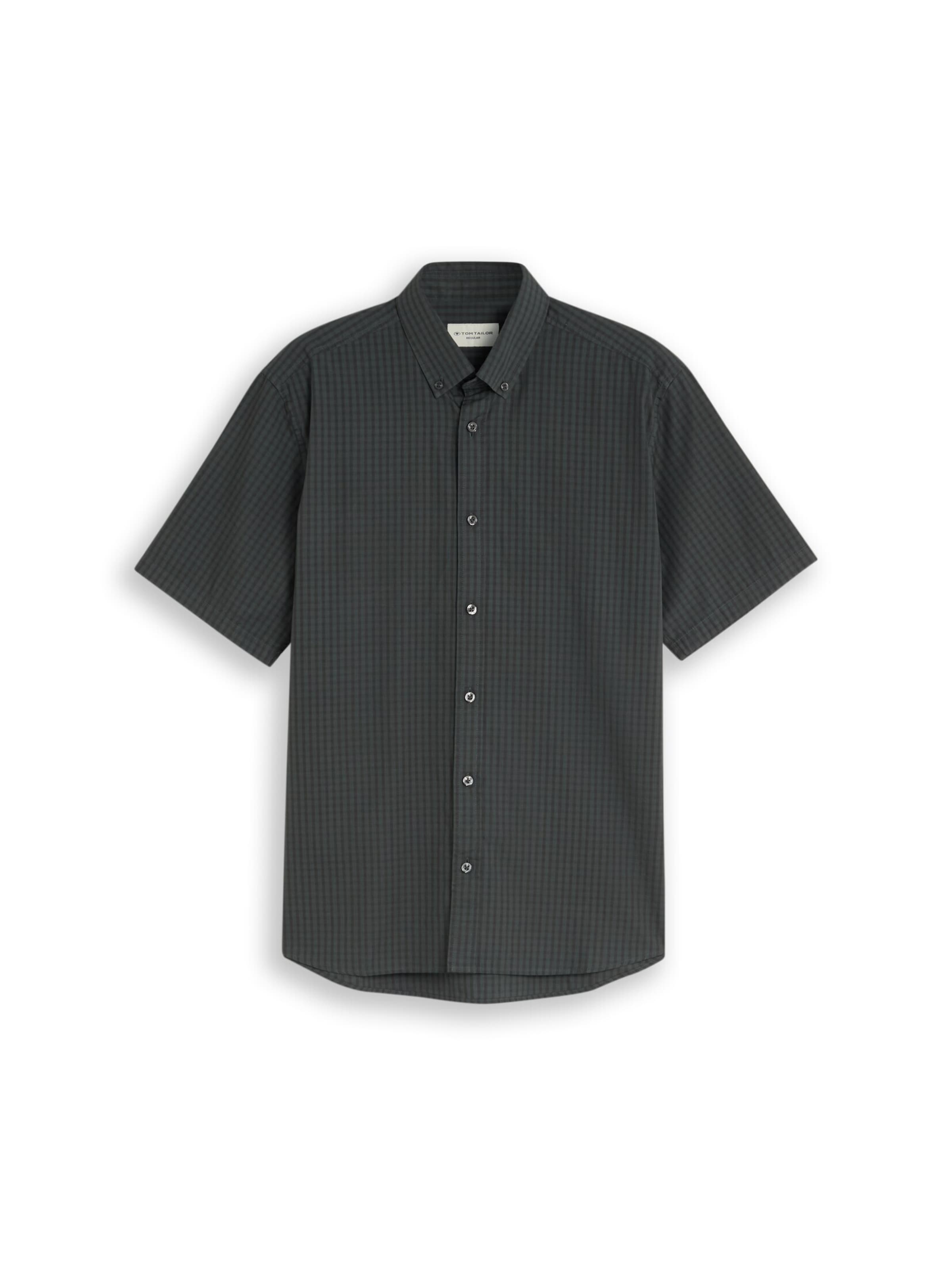 TOM TAILOR Regular fit Button Up Shirt in Green: front